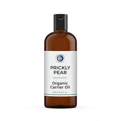 Image of Mystic Moments Organic Prickly Pear Carrier Oil 500ml Pure &amp; Natural Perfect For Hair, Face, Nails, Aromatherapy, Massage and Dilution Vegan GMO Free