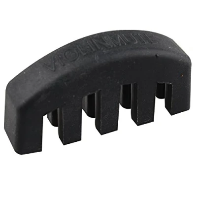 Image of Futheda 4/4 Violin Mute Acoustic Electric Heavy Claw Rubber Silencer Ultra Practice with 5 Prongs Black