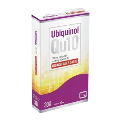 Image of Quest Ubiquinol Qu10 Tablets (Pack of 30) 100mg CoQ10 + 10mg Vitamin B6 per Tablet. High Strength Q10 Supplements to Reduce Fatigue, Tiredness &amp; Increase Energy Levels. Suitable for Vegans.