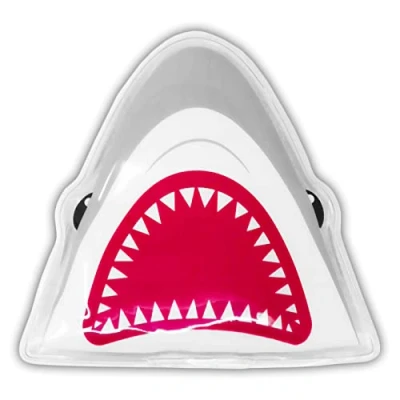 Image of Cold Compress for Kids, Reusable Kids Ice Pack Fever &amp; Pain Relief Instant First Aid Soother Bumps, Bruises, Injury, Boo boos Hot or Cool Gel Pads Your Toddler, Infant, Baby (Shark)