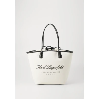 Image of KARL Lagerfeld Hotel Medium BAG Tote bag, Women&#039;s, Size: One Size, Natural/black