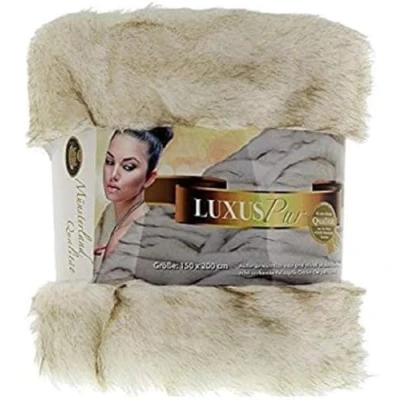 Image of Gözze Throw/Blanket, Edle Felloptik, Arctic Fox Design, 150 x 200 cm White
