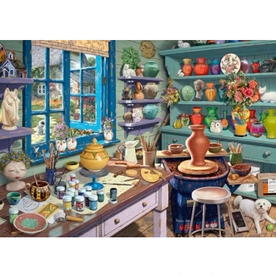 Image of Ravensburger Pottery Studio Sanctuary 500 Piece Jigsaw Puzzle for Adults and Kids Age 10 Years +