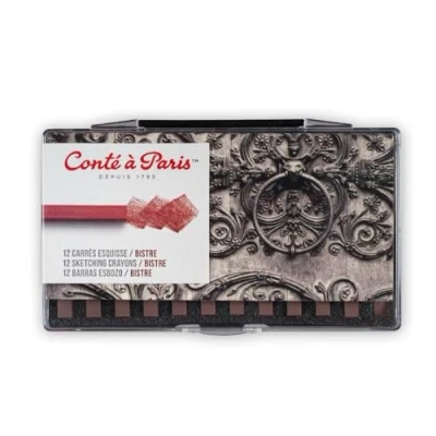 Image of Conté à Paris Sketching Carre Crayons Bistre (Pack of 12)