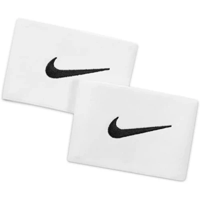 Image of NIKE Unisex Guard Stay II Football Straps, White/Black, One size
