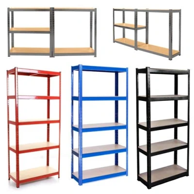 Image of BRIEFNESS 5 Tier Garage Shelves Shelving Unit Heavy Duty Storage Racking 175KG per Shelf 875KG Capacity 150cm x 70cm 30cm Steel &amp; MDF Boltless Red