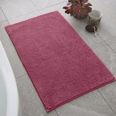 Image of Catherine Lansfield Bobble 50x80cm Bath Mat Raspberry