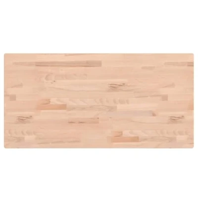 Image of vidaXL Solid Beech Wood Rectangular Table Top Replacement Versatile and Durable Wooden for Dining, Bar, Side Tables with Easy to Clean Surface