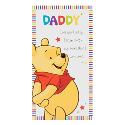 Image of Hallmark Disney Winnie The Pooh Daddy Card Love You Lots Medium Slim [Old Model]
