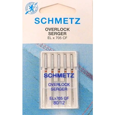 Image of Schmetz Overlock Needles EL x 705 CF (Jersey) for Singer S14 78 Size 80/12 (Pack Of 5)