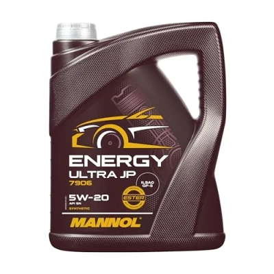 Image of Mannol 5 Litre Energy Ultra JP 5W 20 Engine Oil 7906 API SN Premium Bi Synthetic PAO And Ester Technology