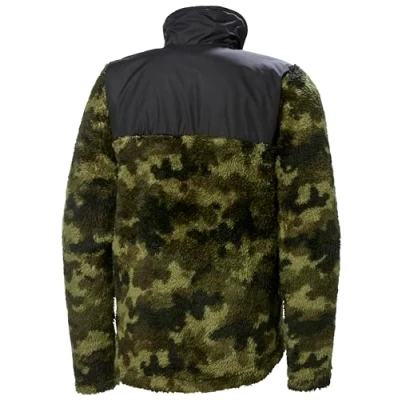 Image of Helly Hansen Kids Junior&#039;s Champ 1/2 Zip Fleece Midlayer Jacket, 431 Utility Green AOP, 12