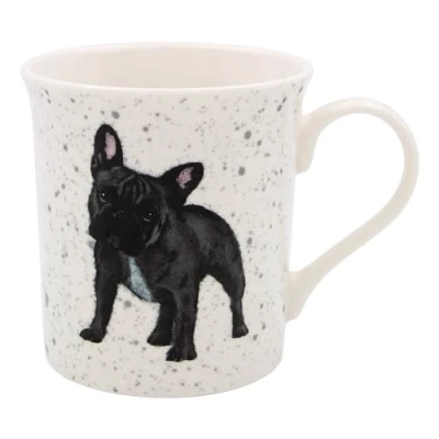 Image of Lesser &amp; Pavey British Designed Coffee Mug Ceramic Mugs for Home or Work Large Hot Drinks Frenchie Tea and Cups Sarah Boddy
