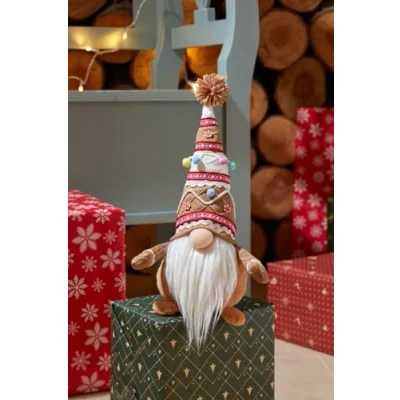 Image of Three Kings Christmas Gingerbread Freestanding Weighted Base Nordic Gnome Santa Gonk 35cm Tall
