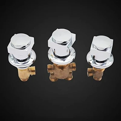 Image of AFUDER Split Or Way Diverter Waterfall Bathtub Tap Brass Cold Hot Water Mixer for Hand Shower Bath Deck Mounted
