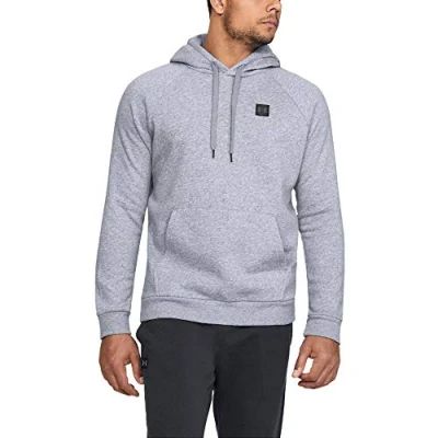 Image of Under Armour Men Rival Fleece Po Hoodie, Breathable &amp; Fast Drying Running Men&#039;s Hooded Jumper with Kangaroo Pocket