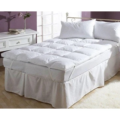 Image of Luxurious White 85% Duck Feather &amp; 15% Down Mattress Topper Enhancer CosyWinks® Double