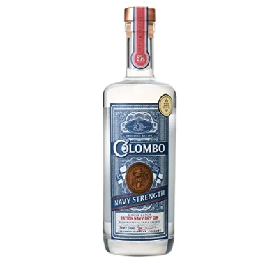 Image of Colombo No.7 Ration Navy Dry Gin, 70 cl Multi Award Winning Strength Classic Gin 57% ABV Enhanced Spiced