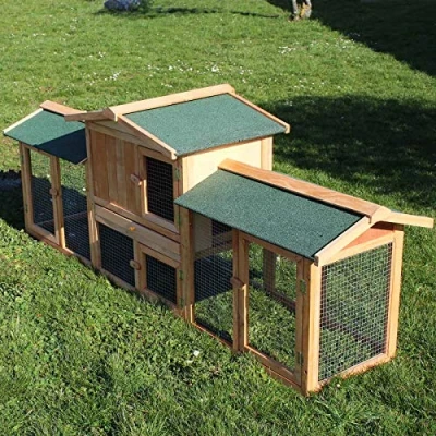 Image of WilTec XXL Hare Hutch Bunny Hatch Enclosure Small Animals Cage