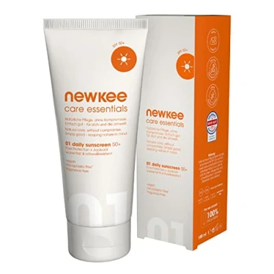 Image of newkee Manuel Neuer &amp; Angelique Kerber Sun Cream with SPF 50+ (100 ml), Waterproof, Fragrance Free Vegan, Protection