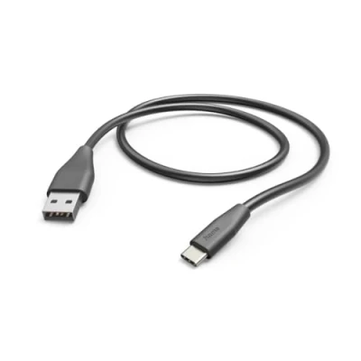 Image of Hama USB C Cable (USB A 2.0 Male/USB Male Charging Cable, 480Mbps High Speed Data Transfer 1.5m, Compatible with Samsung Galaxy S21/S20/S10/S9/S8, Huawei P30/P20, Xiaomi) Black