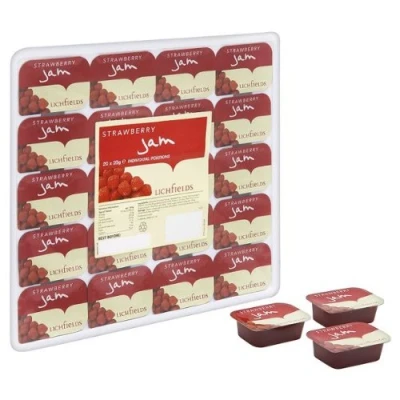 Image of Jam Marmalade Individual Assorted Single Portions Mixed Flavours Selection (40 Portions)
