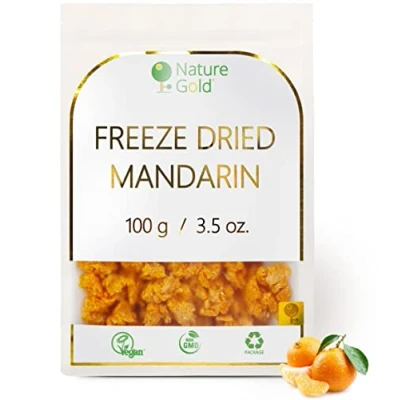 Image of Mandarin Freeze Dried Whole Tangerine 100g 3.5oz 100% Natural &amp; Vegan No GMO Without Sugar and Any Additions * …