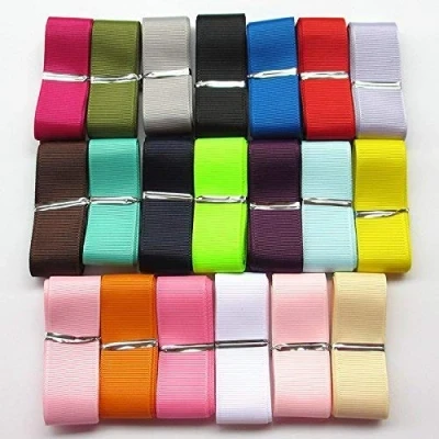 Image of Chenkou Craft Assorted of 20 Yards Grosgrain Ribbon Total Colors Mix Lots Bulk (5/8&quot;(15mm))