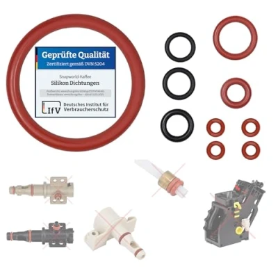 Image of Seal Maintenance Kit O Rings Compatible with Philips Saeco Spidem Gaggia for Brewing Group Support Valve Outlet Nozzle Snapworld Kaffee