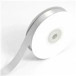 Image of Silver Double Faced Satin Ribbon 16mm width 25 Meters (full reel) crafts gift wrap floristry