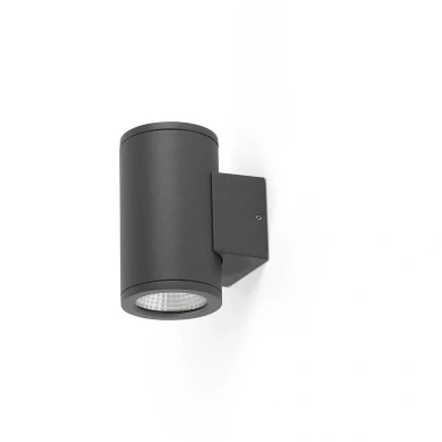 Image of Tond 2 Light Dark Grey LED Wall Lamp 2700K 2x6W IP54