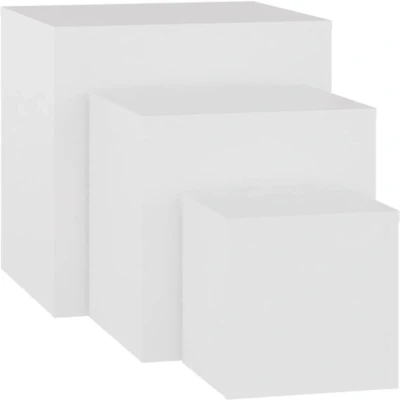 Image of vidaXL Side Tables 3 pcs White Engineered Wood