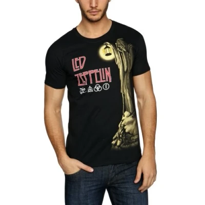 Image of Live Nation Led Zeppelin Hermit Men&#039;s T Shirt Black Medium