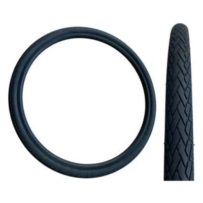 Image of Baldy&#039;s 700 x 35c Black Slick Road Tread Tyre For Hybrid Trekking Bikes