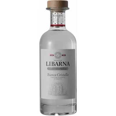Image of Grappa Libarna Bianca Cristallo Premium Italian Grappa, not aged. Bottle of 70 cl, 40% ABV.