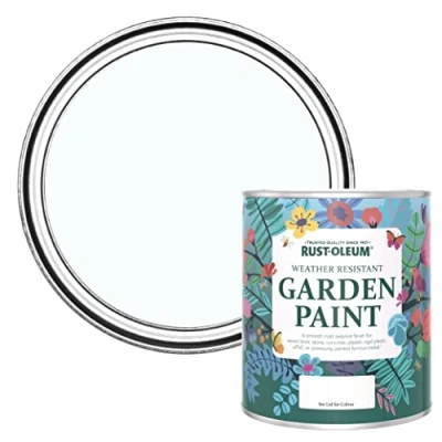 Image of Rust Oleum Light Blue Mould Resistant Garden Paint in Matt Finish Icecap 750ml