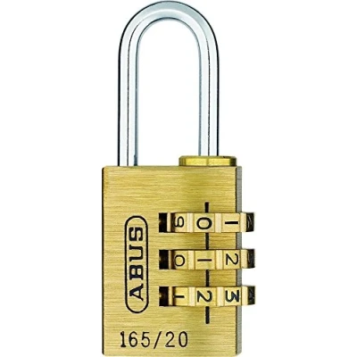 Image of ABUS Combination Lock 165/20 Brass Padlock Set of 2 with Individually Adjustable Code Suitcase Lock/Locker Security Level 3