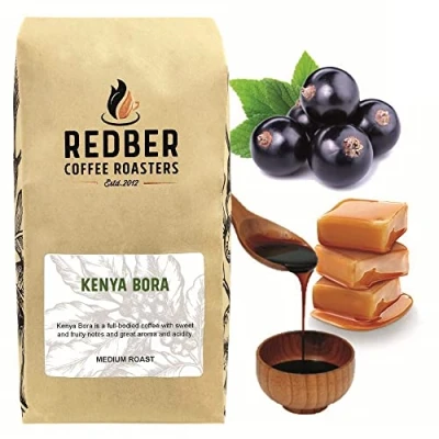 Image of Redber Kenyan Bora, Coffee Roasted to Order (Medium, Cafetiere Grind 1kg)
