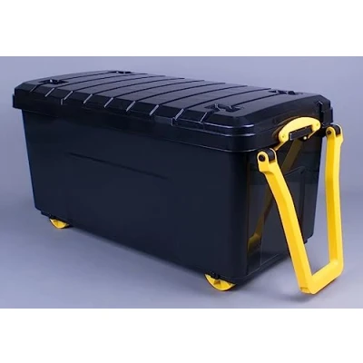 Image of Solent Plastics Extra Long 160 Ltr Mobile Storage Trunk w/4 Wheels (2)
