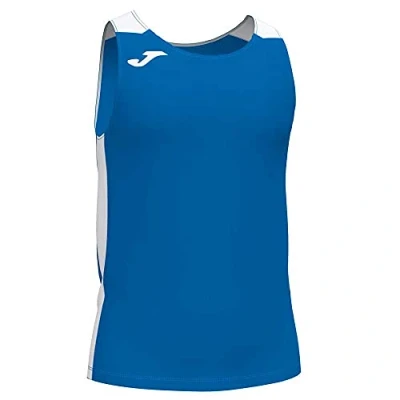 Image of Joma Men&#039;s Record Ii T Shirt, Royal White, M