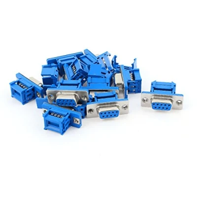 Image of sourcing map D SUB DB9 9 Pin Female IDC Crimp Connector for Flat Ribbon Cable (Pack of 10)