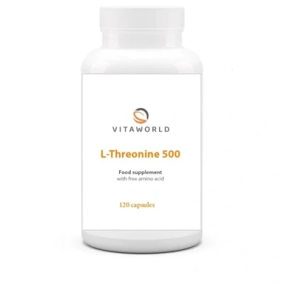 Image of Vita World L Threonine 500mg 120 Capsules Made in Germany Amino Acid