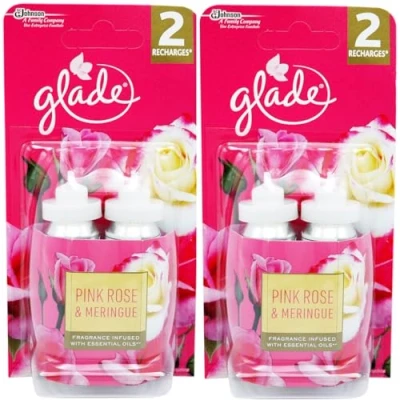 Image of 4 x 18ml Glade Sense and Spray Refill Pink Rose &amp; Meringue