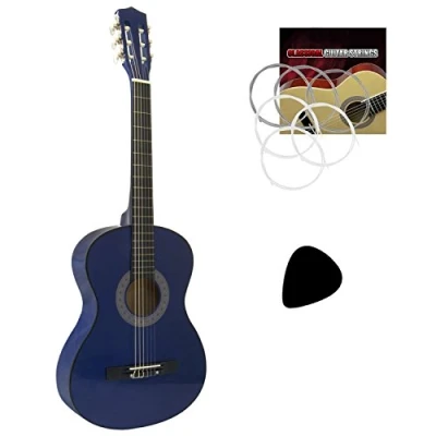 Image of TIGER CLG4 BL NB Childrens 3/4 Size Classical Guitar Blue Now with 6 Months Free Lessons Included