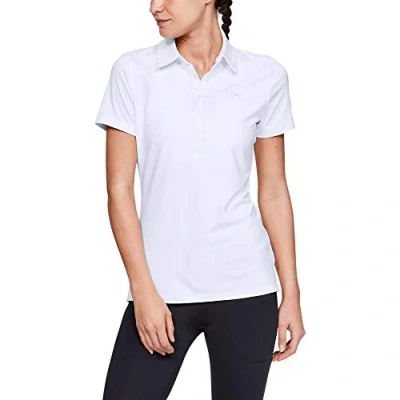 Image of Under Armour Women&#039;s Zinger Short Sleeve Polo, White (100)/White, Medium