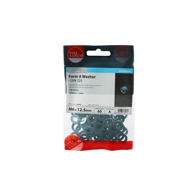 Image of 11x TIMCO Form A Washers Zinc 6WHAZP Pack of 60