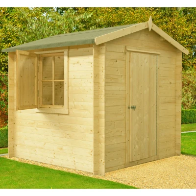 Image of Shire Camelot 2.7m x Log Cabin Shed (19mm)