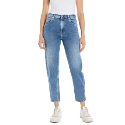Image of Replay Keida Pants Relaxed fit jeans, Women&#039;s, Size: 28x30, Medium blue