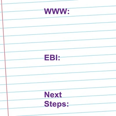 Image of WWW/EBI/Next Steps: Feedback Teacher Stamp (What Went Well/Even Better If/Next Steps) (Purple)