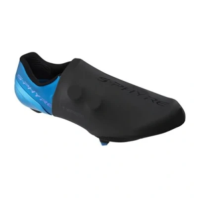 Image of Shimano Clothing Men&#039;s, S PHYRE Half Shoe Cover, Black, Size (37 39)
